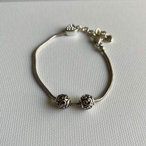 Two Silver Mini Brighton Beads